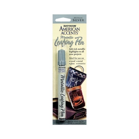 Rust-Oleum Rust-Oleum American Accents Metallic Silver Leafing Pen Exterior and Interior 0.3 oz 215191